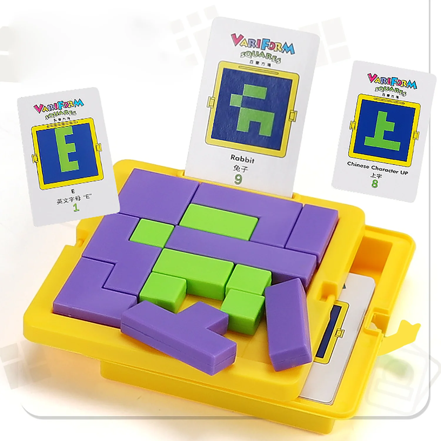 Pattern Puzzle, Montessori Tangram Puzzle Creative Logic Game, Reasoning Skills Innovation Toys, Board Parent-Child Game