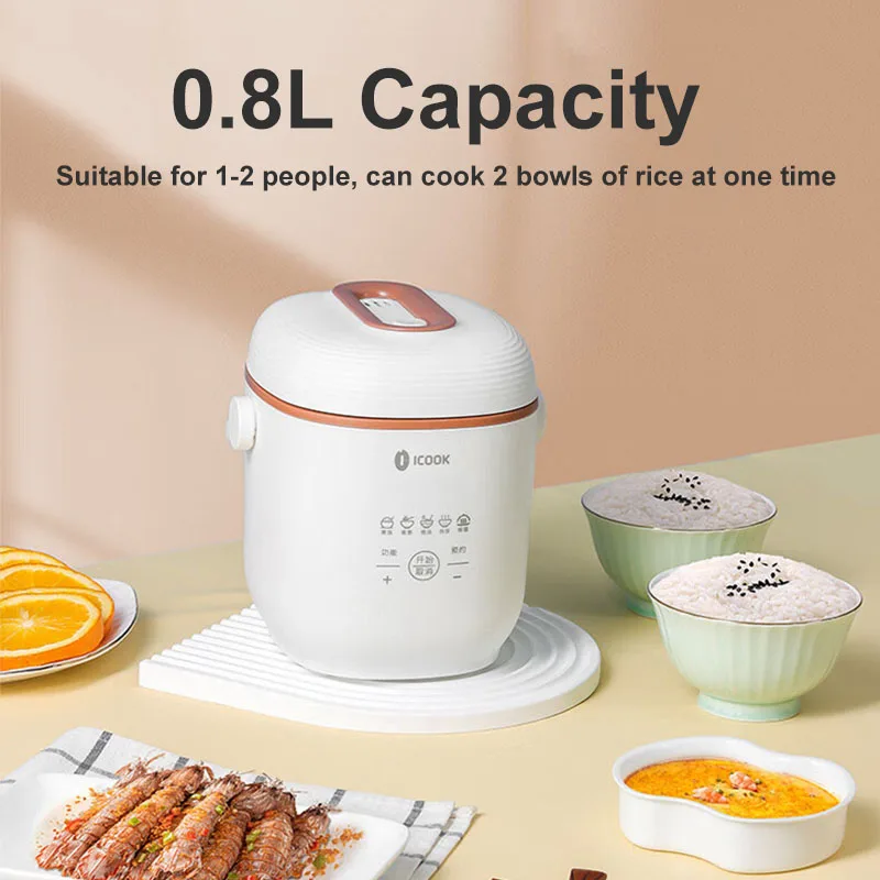 Mini Rice Cooker Small 1 Person 1 Person 2 People Cooking And Soup  Multi-function Rice Cooker Retro Cooking Cooker - Rice Cookers - AliExpress