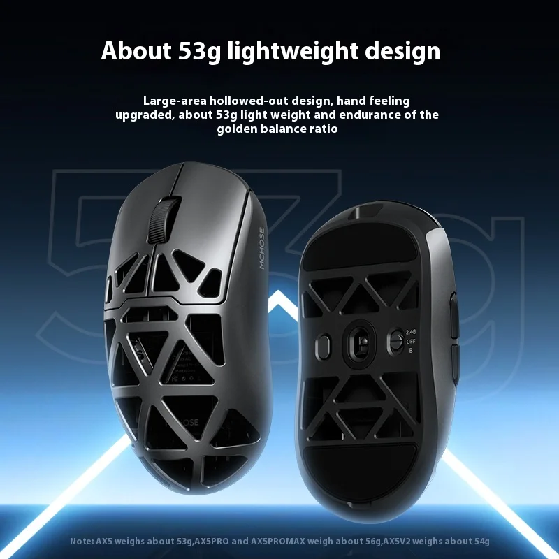 Mchose Ax5 V2 Mouse Paw3950 8KHZ 26000DPI Magnesium Wireless