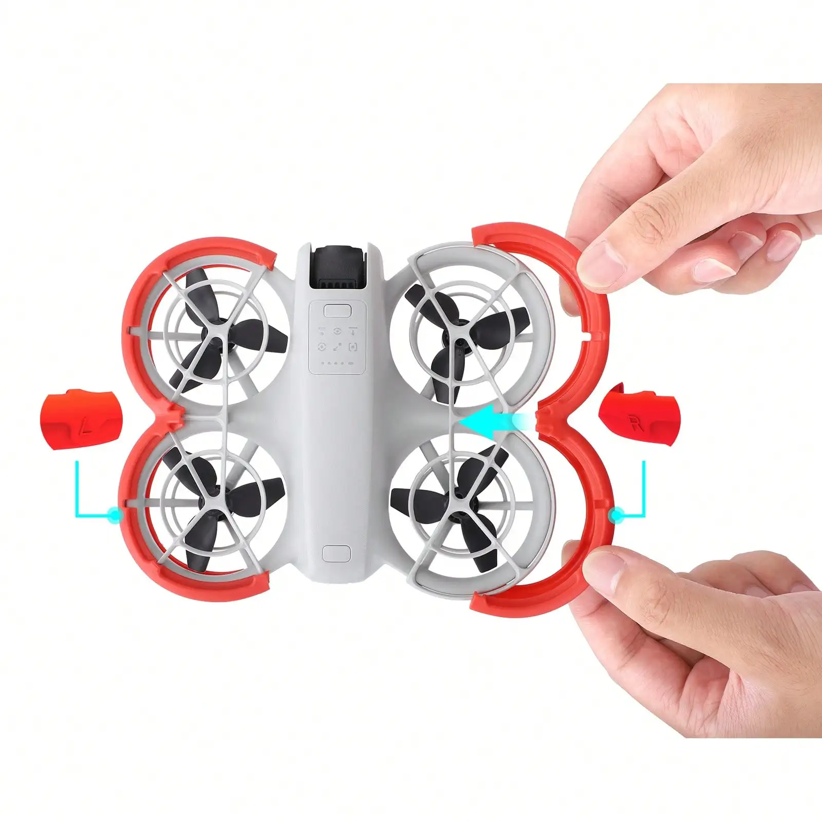 Protège-hélices pour DJI Mini 3 Pro - Lot de 4, Gris/Noir/Rouge/Orange