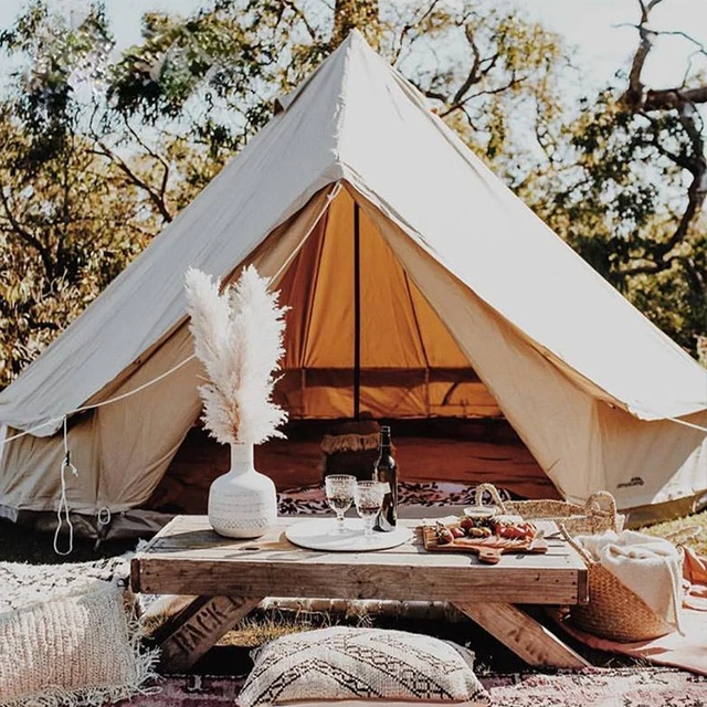 Outdoor Camping Mongolian Yurt Tents to live in four season Glamping