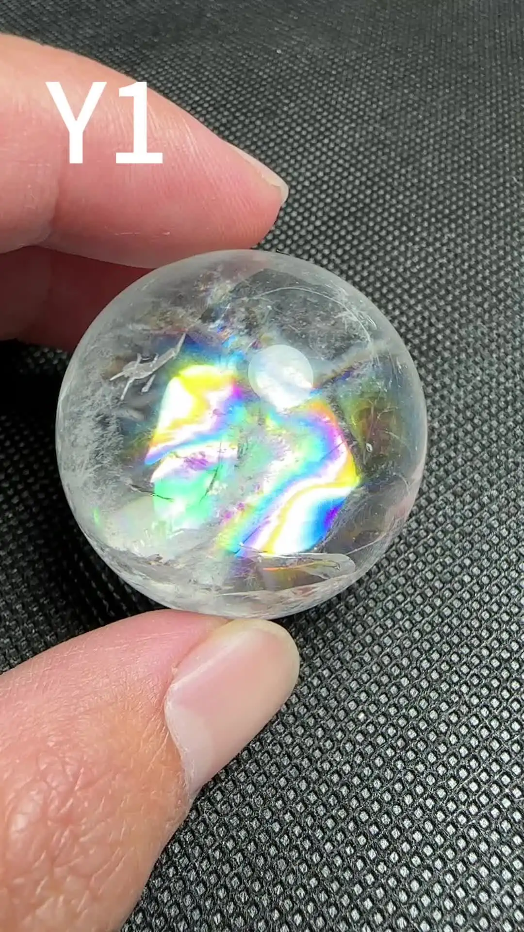 Натуральный камень прозрачный кварц хрустальный шар радужная кварцевая сфера