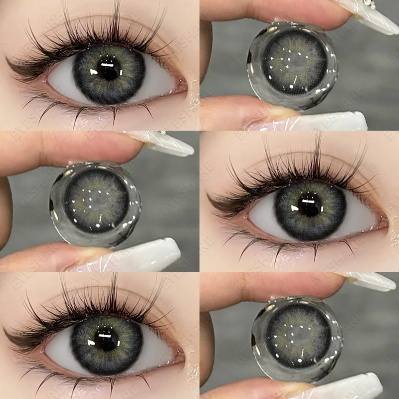 Vibrant Black Cosmetic Contact Lenses - Yearly Fashion Enhancement Duo