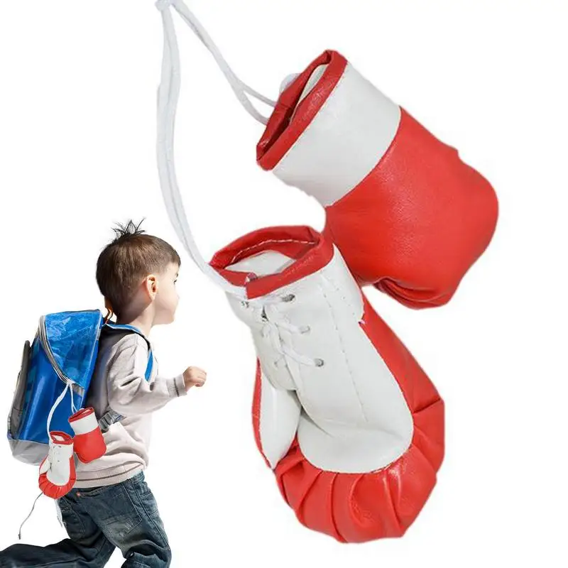 

Mini Boxing Gloves For Car Mirror 2Pcs Miniature Punching Gloves To Hang On Car Mirror Mini Boxing Gloves Miniature Punching