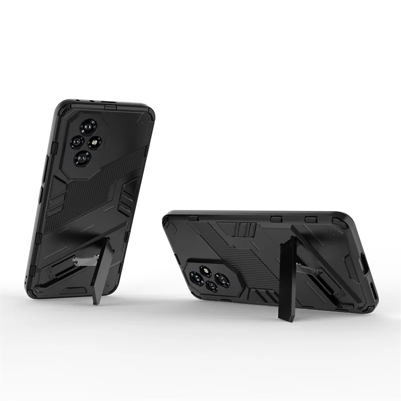 Shockproof TPU Protective Bumper Armor Phone Case with PC Stand Holder