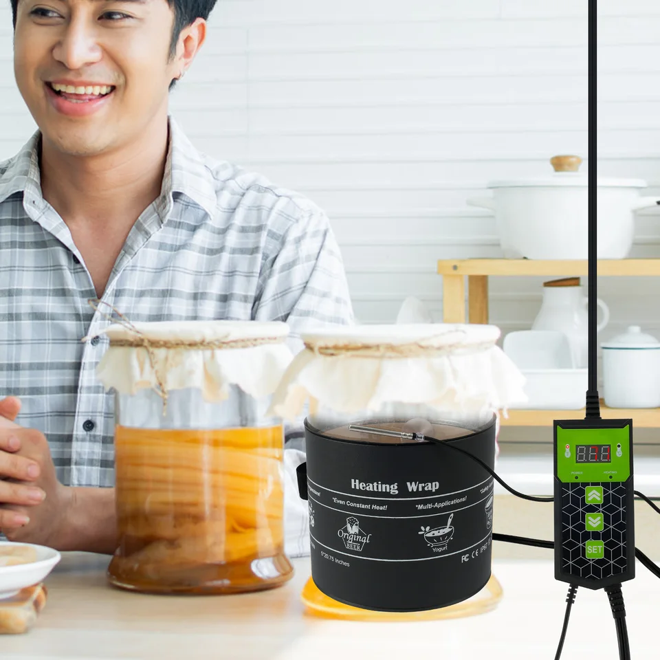 Kombucha Heating Wrap Riscaldamento Uniforme Kombucha Jar Heater Wrap Impermeabile Durevole Fermentazione Pad Riscaldante Per La Fermentazione - Foto 3