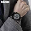 SKMEI 1068 Calendar PU Strap 5Bar Waterproof Digital Watch reloj hombre Outdoor Sport Watch Men Big Dial Fashion Simple Watches 6