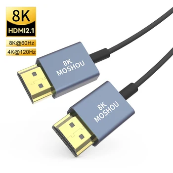 카메라 Xbox PS5 PS4 삼성 QLED TV 노트북 프로젝터용 HDMI 2.1, 8K 60Hz 울트라 슬림 마이크로 HDMI to HDMI 4K 120Hz HDMI to HDMI