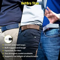 2pc/1pc New Buckle Free Waist Belts Men's Ultra-soft No Buckle Elastic Belts Fashion Comfortable  Belt Loop Buckle-Free Belt 6