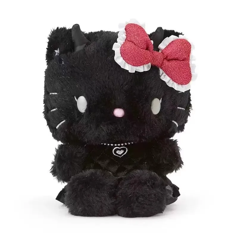 Cute Hello Kitty angel devil Gothic Y2K bow wing plush doll bag pendant soft hair jewelry girl birthday gift