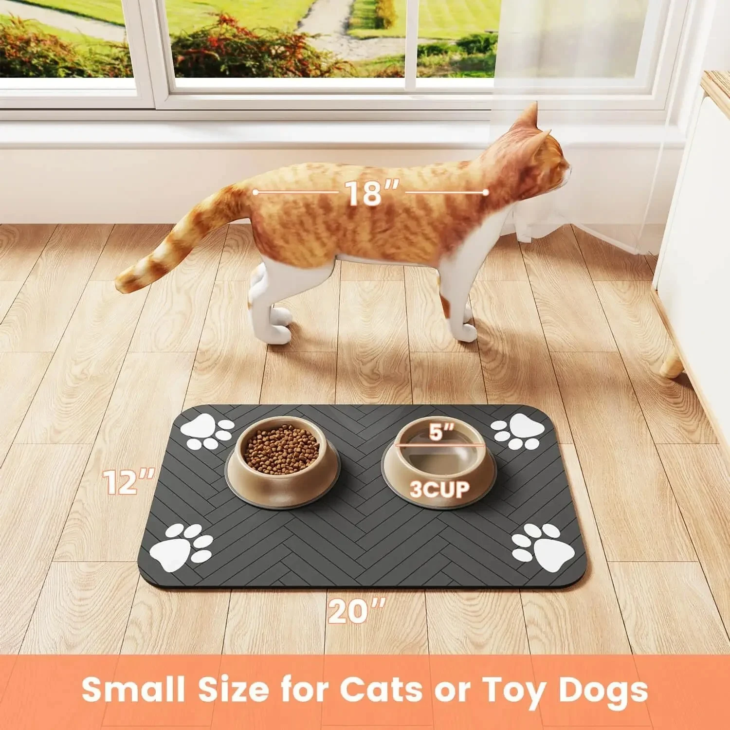 Waterproof Pet Feeding Mat 4