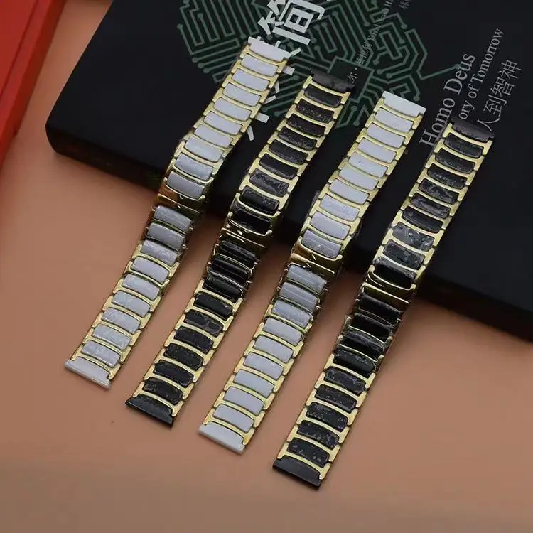 Ceramic Metal Strap For Apple Watch Ultra 8 7 49mm 45mm 44mm 41mm 42mm 40mm Correa Bracelet Belt for iWatch Series 6 5 4 SE Band