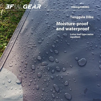 3F UL GEAR Tent Ground Sheet Floor Cloth Waterproof 15D Nylon 210T Polyester Taffeta Camping Picnic Moisture-Proof Mat Footprint 6