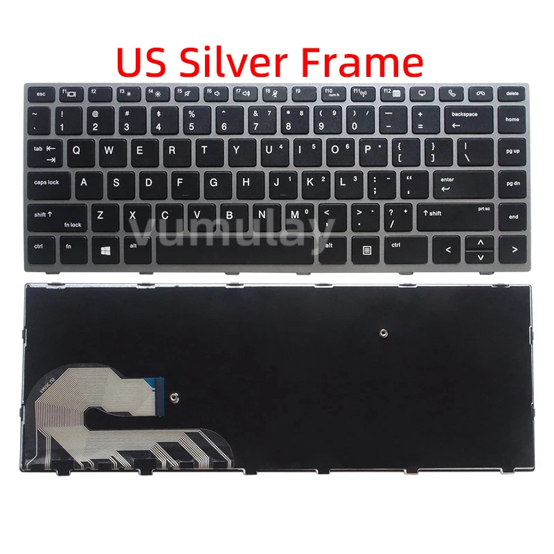 

US/SP/RU/AR Keyboard for HP EliteBook 745 G5 840 G5 846 G5 745 G6 840 G6 846 G6 848 G5 ZBook 14u G5 G6 Notebook Backlight Point