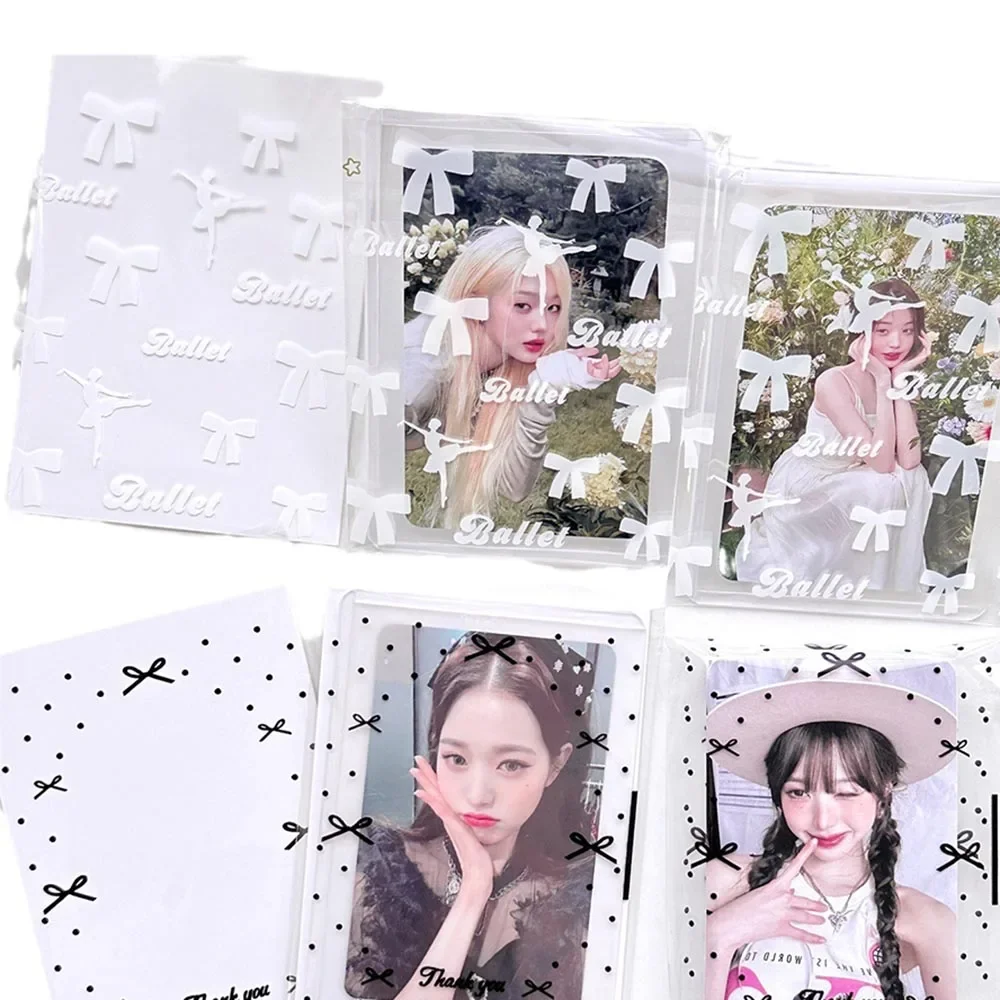 Idol card protector 50pcs/pack Clear Photocard Sleeves Self-adhesive Card Cover Idol Photo Packaging Bag Self Sealing Bag Gift Card Protector