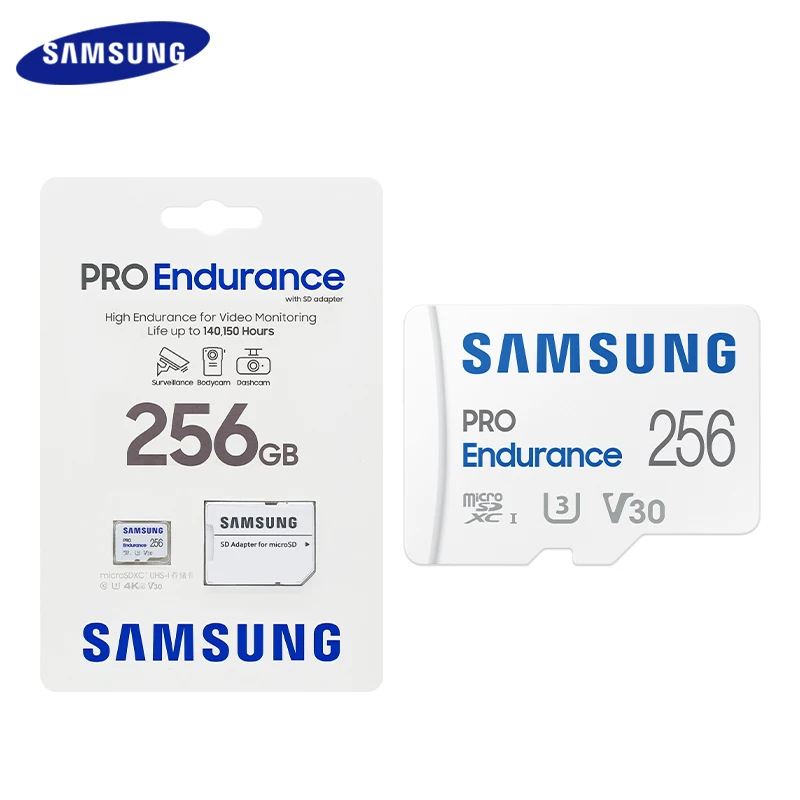 Nuova Scheda Di Memoria Samsung Originale Pro Endurance 32Gb 64Gb 128Gb 256Gb Micro Sd Card U3 V30 Classe 10 Scheda Tf Ad Alta Velocità Per Telefono