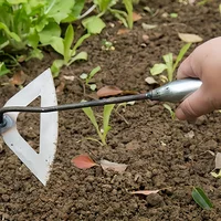 Garden Hoe Tools, All-Steel Hardened Hollow Hoe, Sharp Garden Weeding Tools, Hand Hoe Gardening Edger Weeder Tool 1