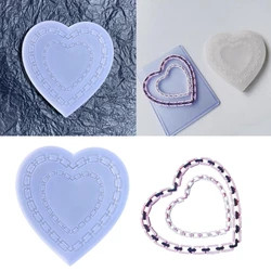 Resin Shaker Filling Mold,Silicone Heart Mold Epoxy Resin Mold Filler Quicksand Casting Filling Mold for Jewelry Making