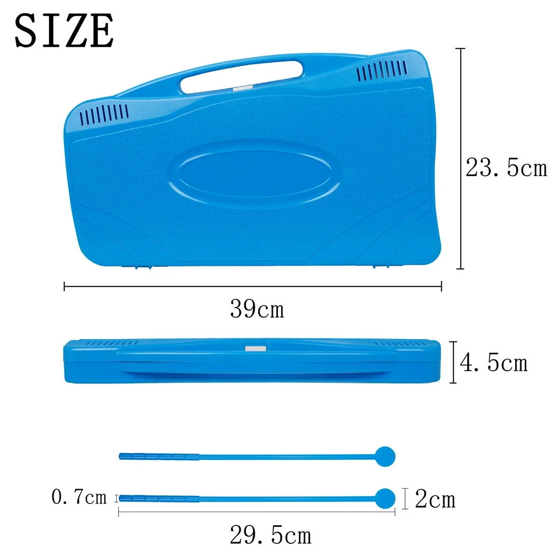 Xylophone 25 Note Aluminum Plate Piano with Hand Knock ABS Carrying Case Children Music Toys xylophone toys