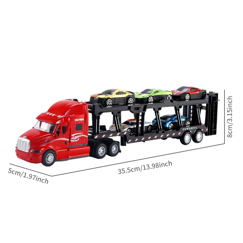 Alloy Toy Cars and Trucks Playset with Packaging Boxes