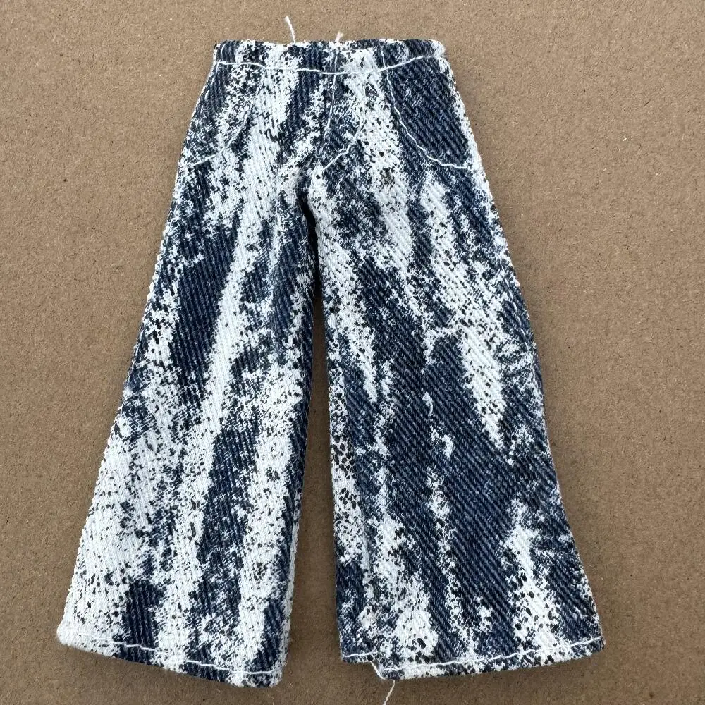 Handmade Vintage Hip-Pop Doll Trousers - DIY Accessory