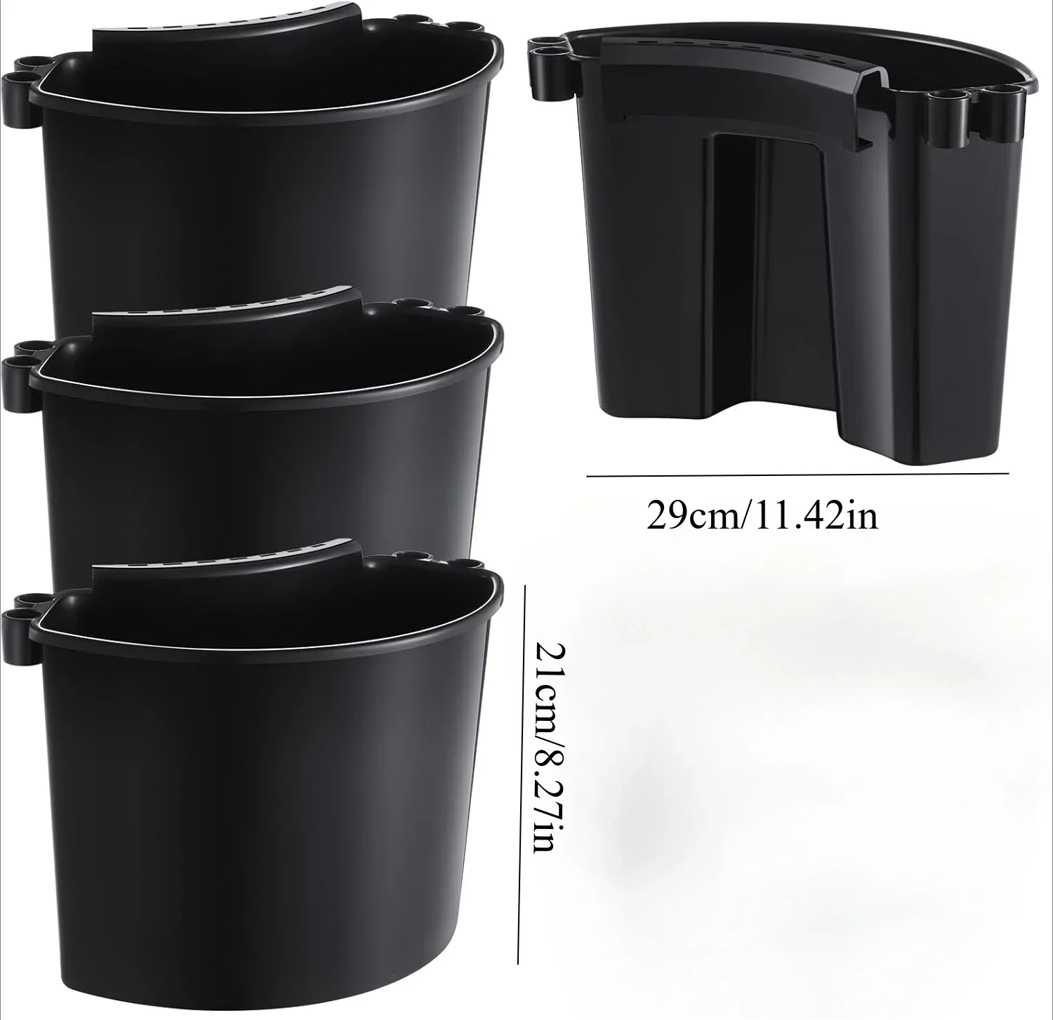 4 Pcs Car Detailing Bucket Portable Car Washing Bucket Multipurpose Squeegee Hanging Organizer for Accessories Tool Picnic