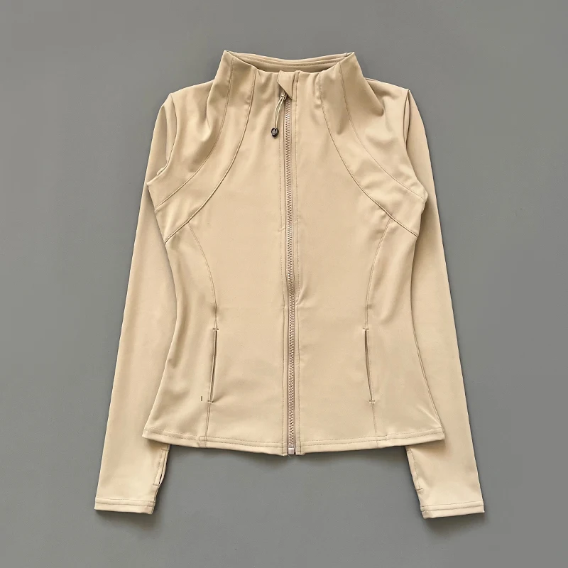 Quick Dry Stand Up Collar Fitness Jacket For Women