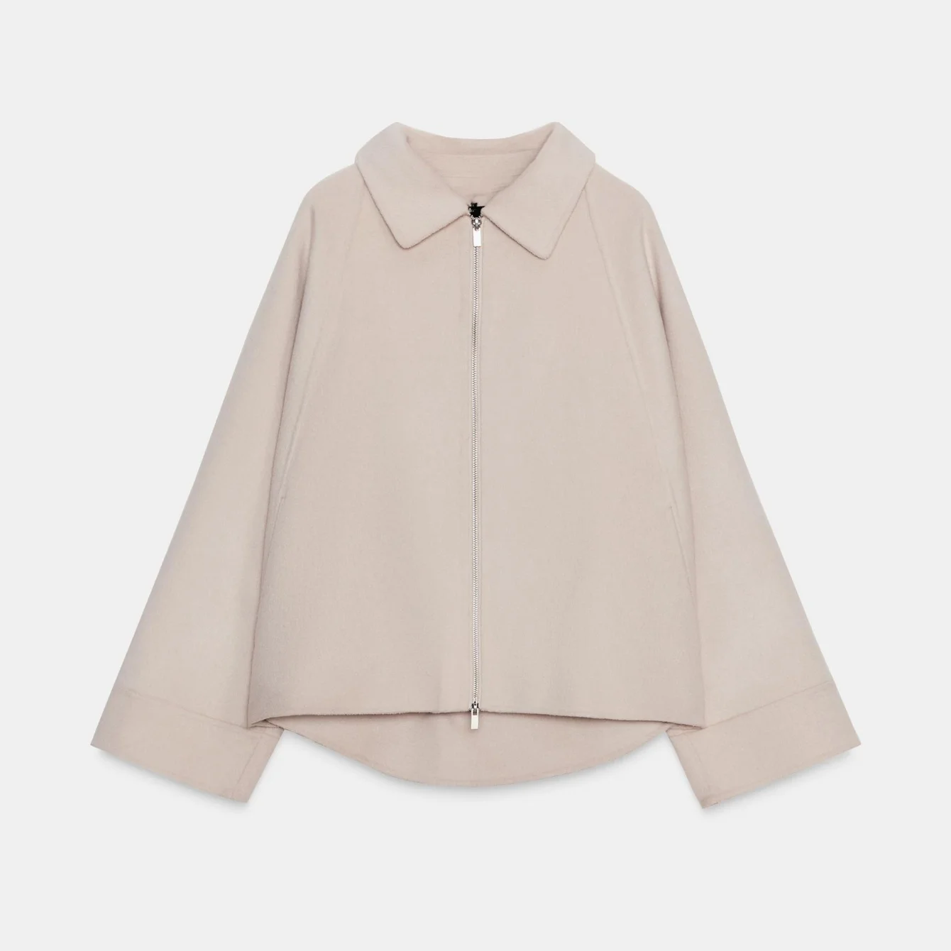 Women Shirt Style Wool Jacket Coat With Zipper Autumn Long Sleeve Female Outerwear Loose Coats Retro Lady Tops Jacket Streetwear