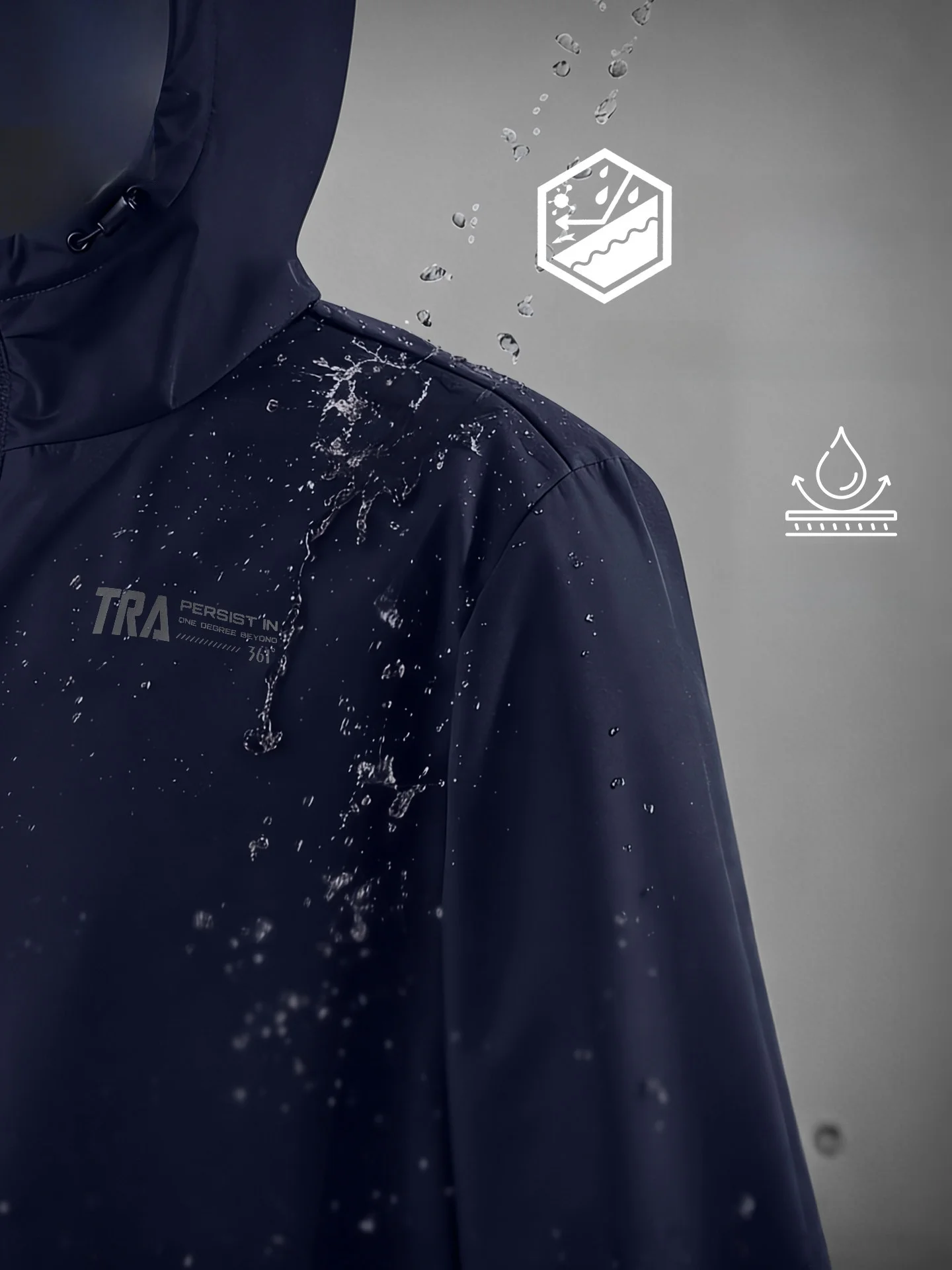 36도 남성용 후드가 달린 얇은 스포츠 재킷 야외 편안한 방수 봄 통근용 윈드브레이커 캐주얼 야외 스포츠웨어