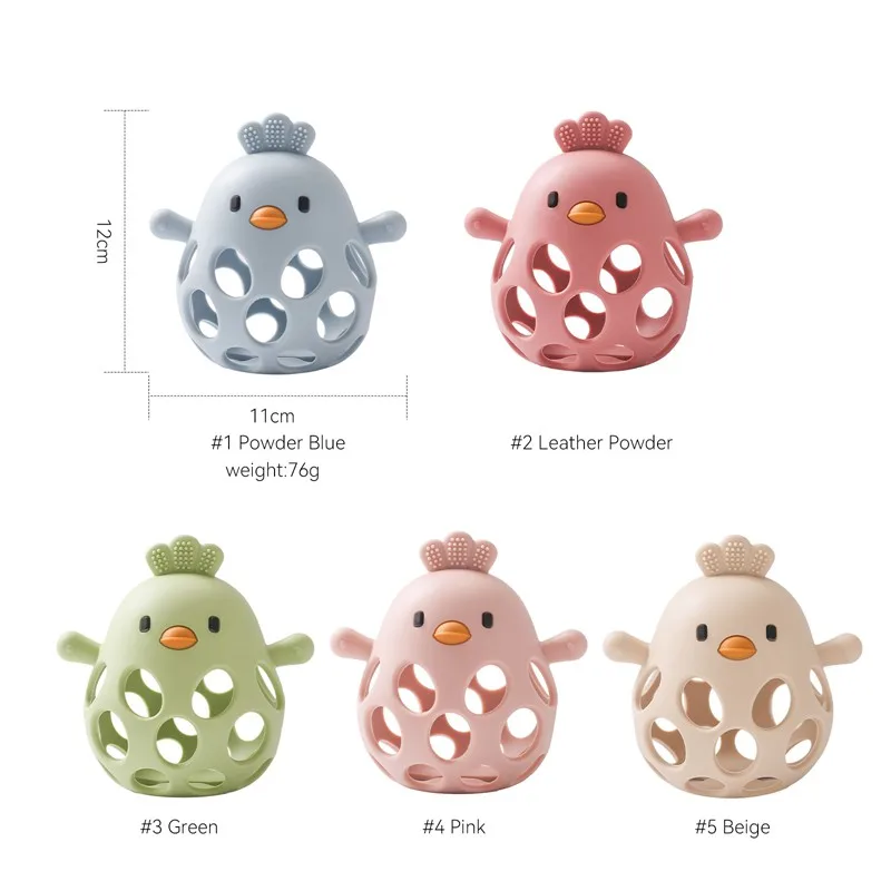1Pc Baby Silicone Teether Toys Infant BPA Free Silicone Soft Soothing Teething Toys Newborn Chewing Teething For Baby Gift