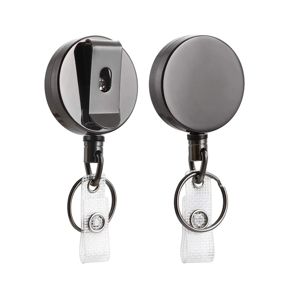 Retractable Keyring Metal Wire Keychain Pull Recoil Sporty Key Ring Anti Lost ID Card Holder Telescopic Burglar Chain Organizer