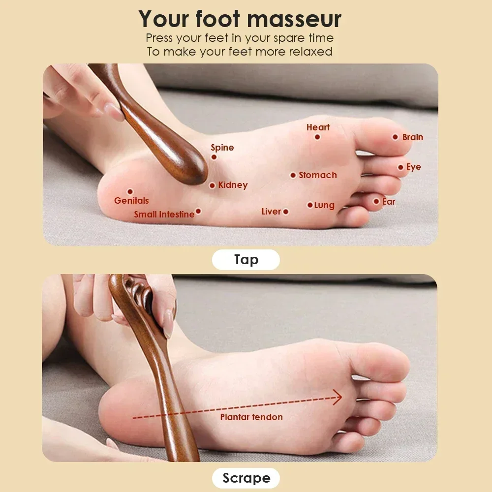 Five-Claw Gua Sha Tool Back Natural Golden Sandalwood Scalp Massager Scratcher Spa Handheld Meridian Massage Comb Hair Care