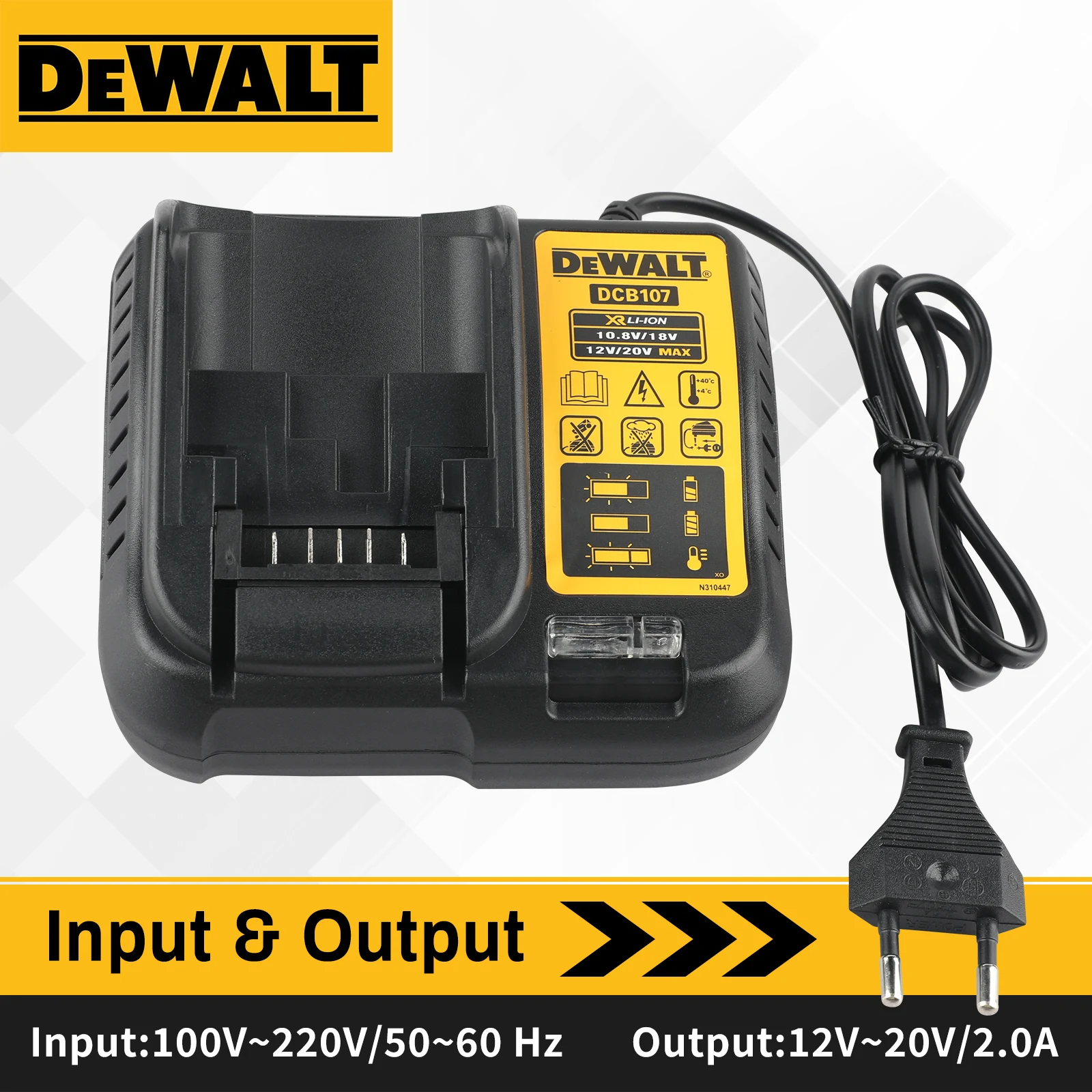 dewalt cigarette lighter charger DCB112 for Battery Car Charger, Replace for Dewalt 12V 20V and 60V Max Battery use on Car, Charging Input 12V/24V Plug : Automotive GEL or WET automotive or marine batteries with the DeWalt two Amp battery charger and maintainer for Dewalt 20V Battery Car