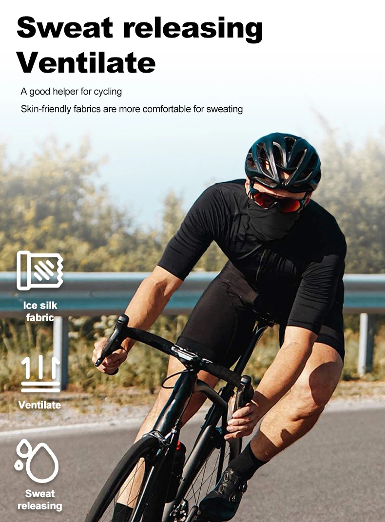Radfahren Gesichtsmaske absorbieren Schweiß atmungsaktiv Angeln Training Sport UV Gesicht Schal Hals Gamasche Sommer Gesicht Bandana – Detail 6