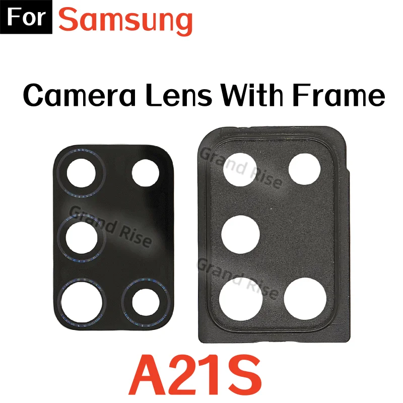 Rear Smartphone Camera Glass Lens Replacement with Frame and Adhesive Sticker