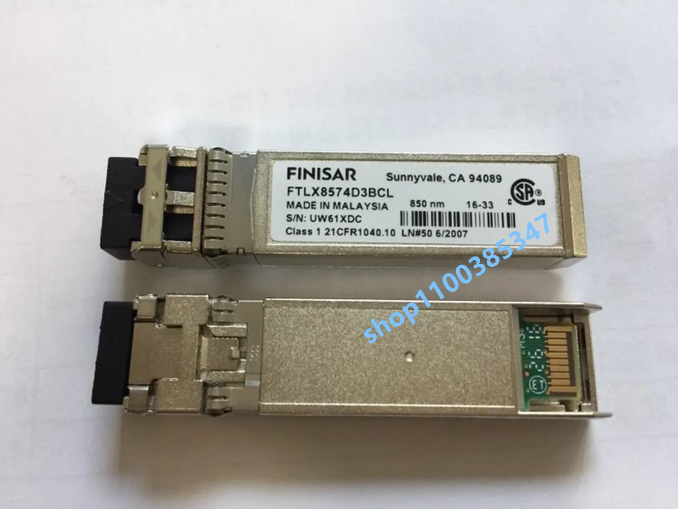

FINISAR fiber module sfp 10G/FTLX8574D3BCL/10GSR 850NM 400M LC SFP+/ Network adapter Switch Optical fiber module/10g Transceiver