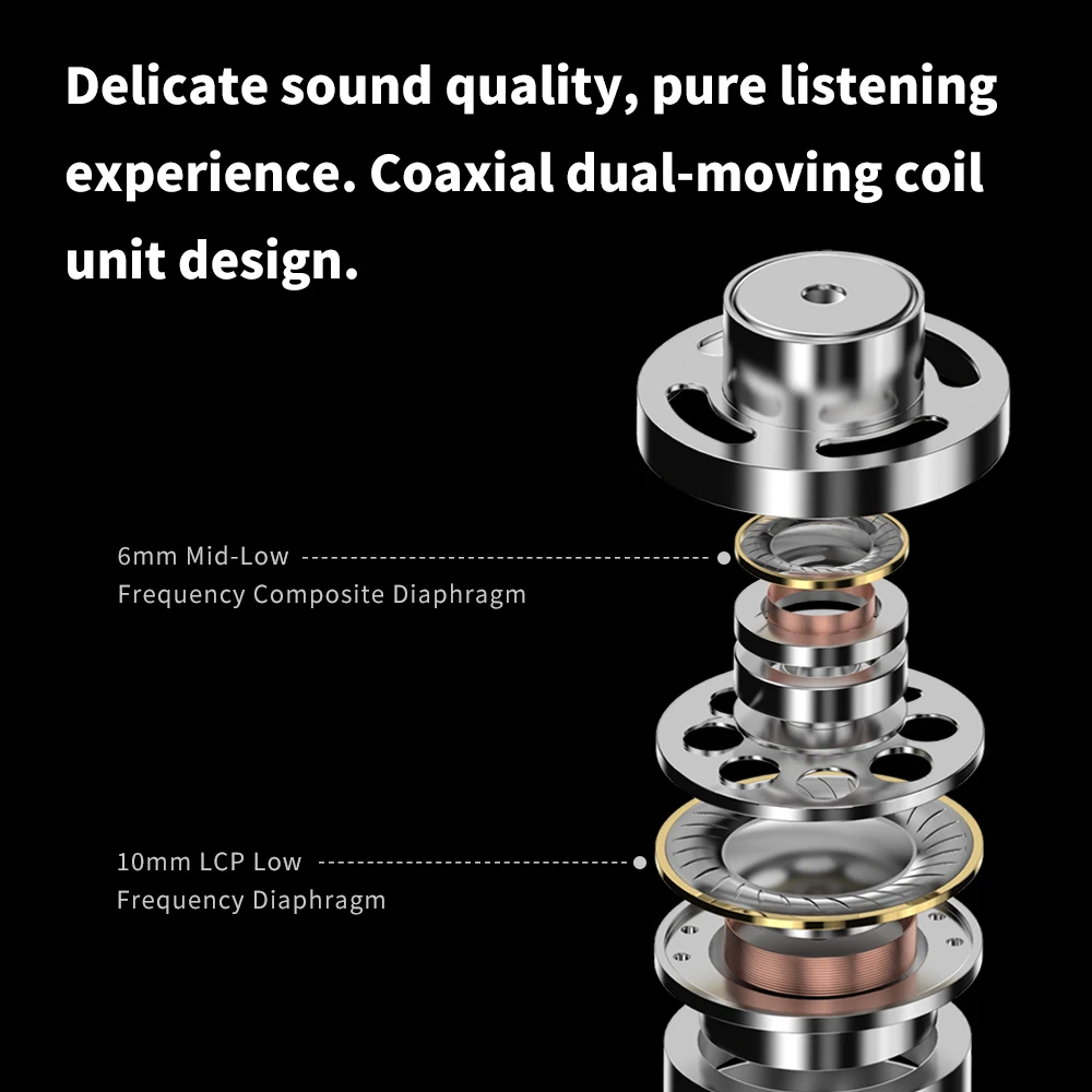 Фото Проводные Внутриканальные наушники TRN ST7 2DD + 5BA Hybrid IEM, проводные наушники-вкладыши со съемным кабелем для аудиофилов, музыкантов №4