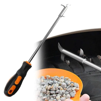 Crochet de nettoyage de pneus universel, tournevis, accessoire de nettoyage de pierre de pneu de voiture, dissolvant de pierre, outil de nettoyage de pneus, outils de réparation de pneus