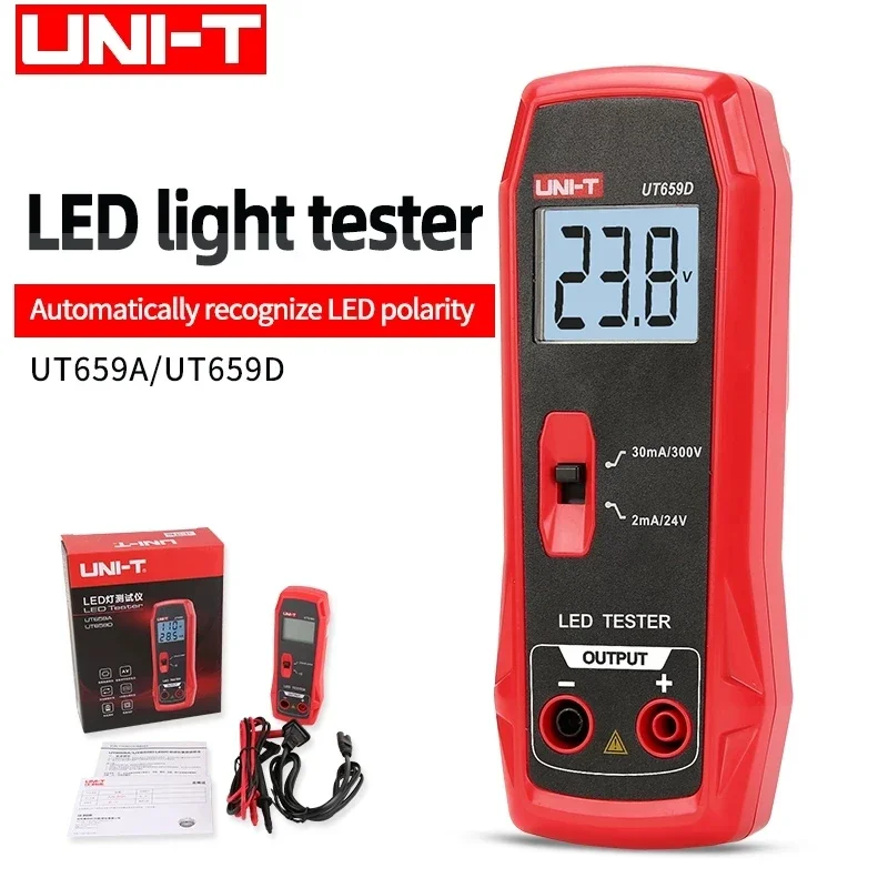 

UNI-T UT659D LED lamp tester full voltage (85V~265V 50Hz~60Hz) input power LED lamp series circuit test UT659A