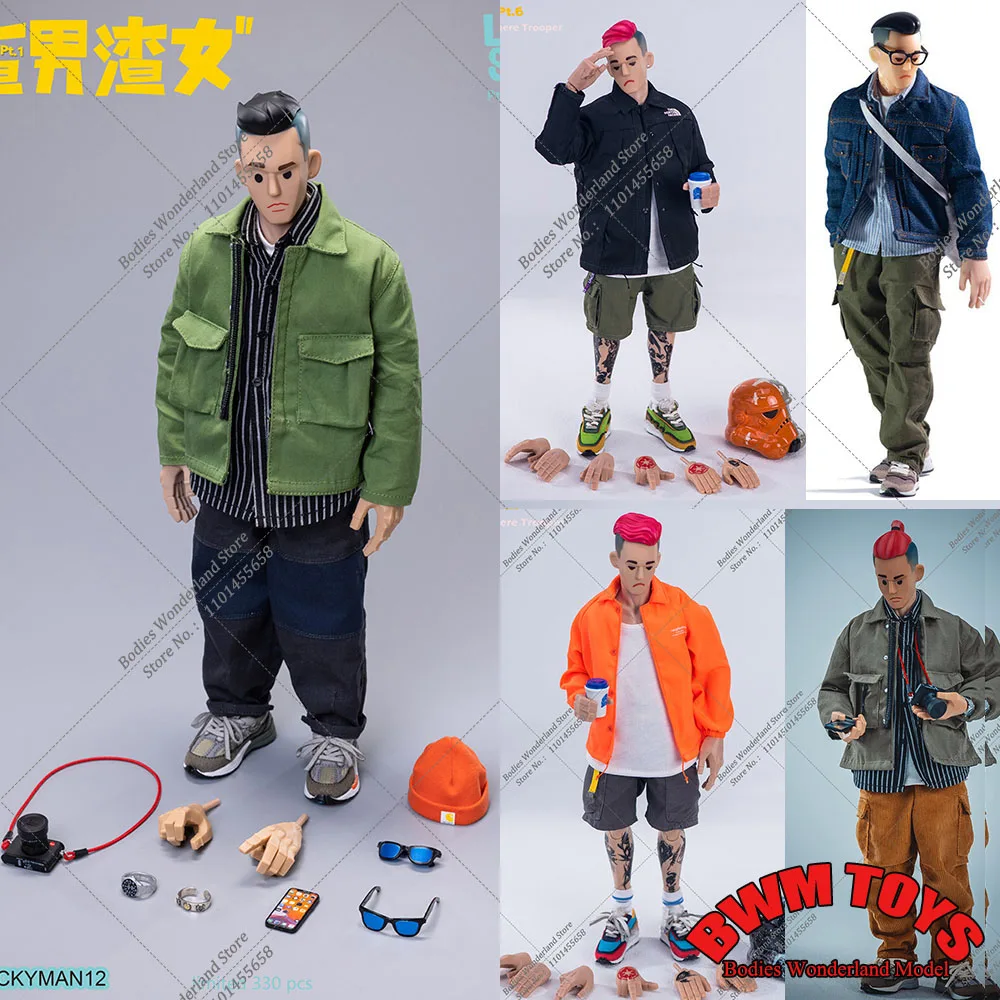 

Original TRICKYMAN12 LOVESICK 1/6 Collectible Pt.1 SW Pt.7 Fashion Guy Boys Hip Hop Zhang Sheng Full Set Action Figure Model