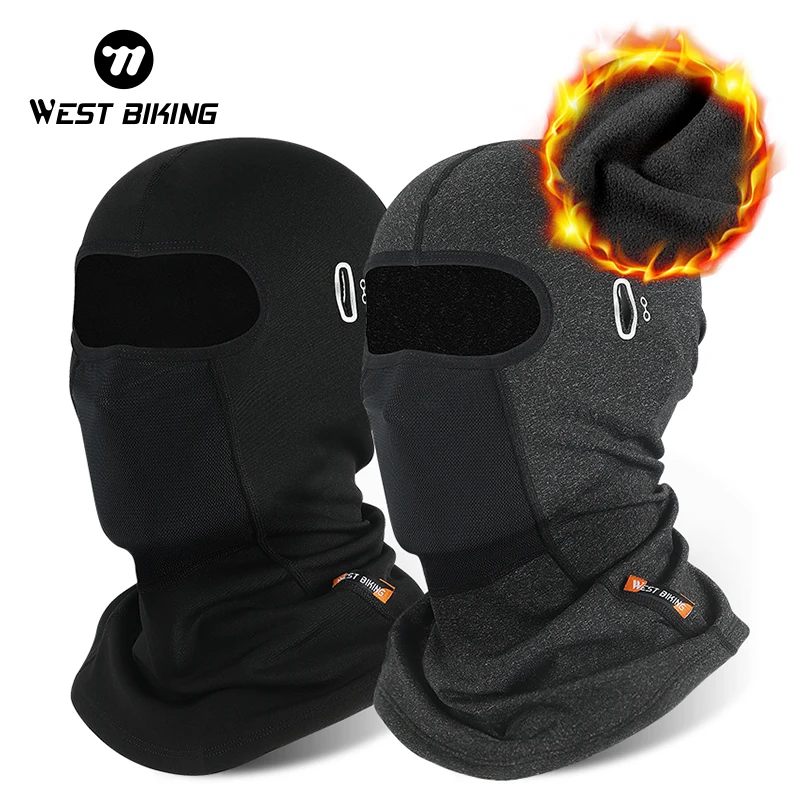 WEST BIKING winter balaclava motorcycle face mask helmet lining ski neck warmer full face mask windproof men's bike cycling cap