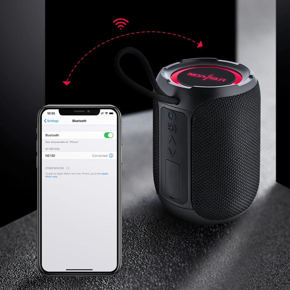 Altoparlante wireless subwoofer portatile da esterno Zealot S32 MAX, IPX impermeabile 5, doppio abbinamento, batteria da 3600 mAh