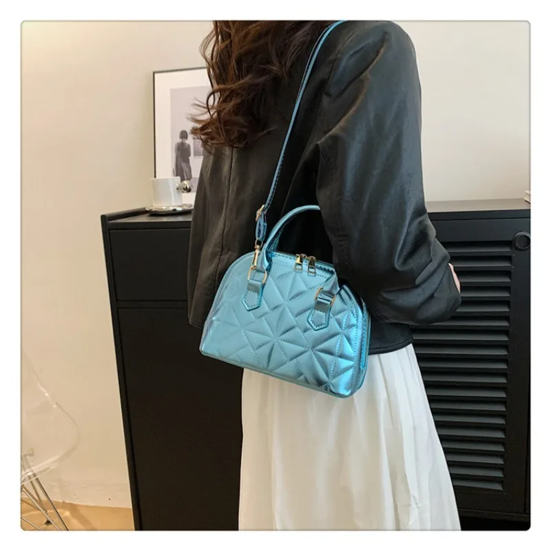 Autumn Fashion Crossbody Bag Diamond Candy-colored Luxury Brand Shoulder Bag Simple Western Handbag Retro Shell Crossbody Bag