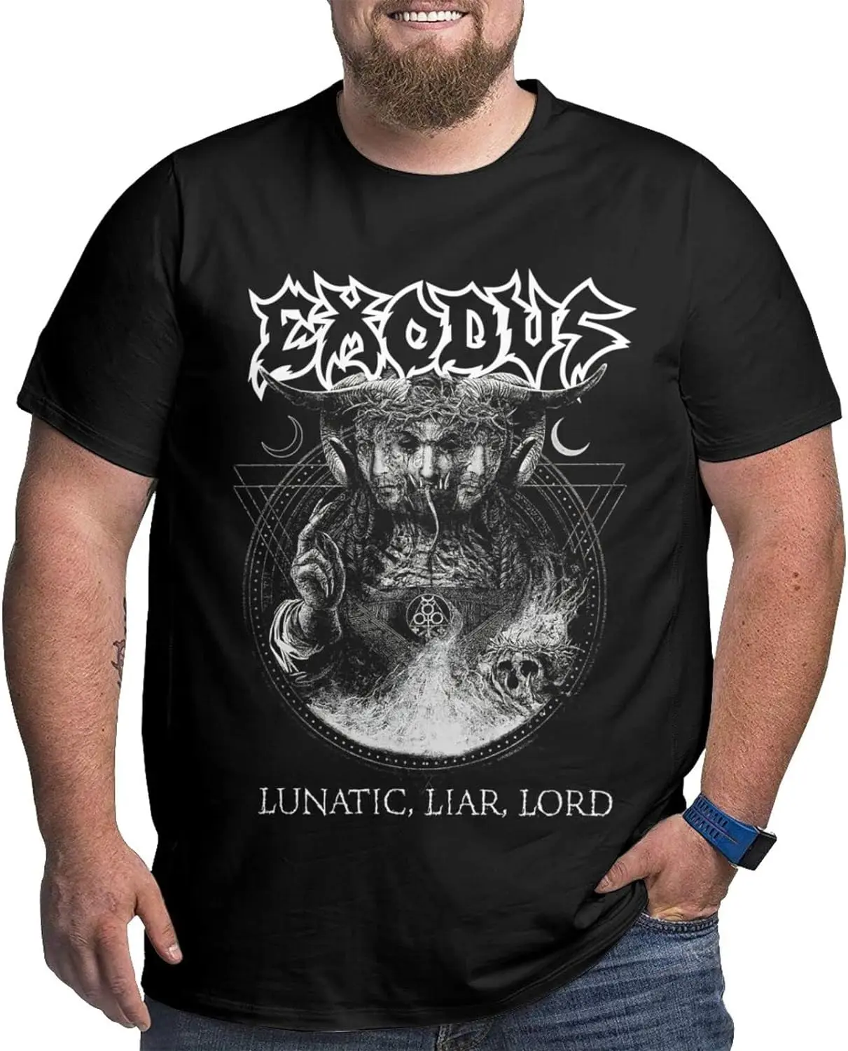 

Мужская хлопковая футболка с круглым вырезом, черная дышащая футболка большого размера с короткими рукавами и графическим принтом, 3 шт.