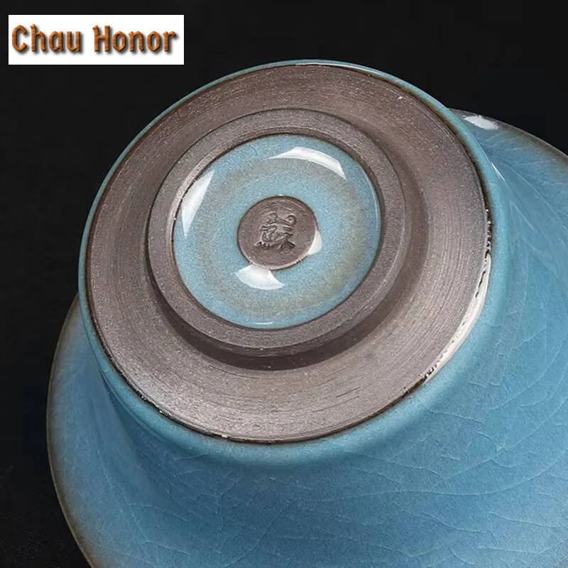 150ml High-end Kiln Change Ice Cracked Glaze Ceramics Sancai Gaiwan Famous Master Handmade Tea Tureen Kung Fu Tea Set Gift Box