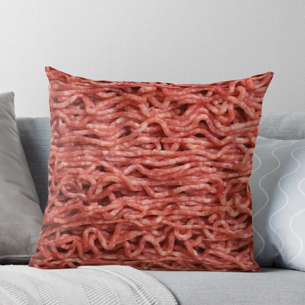 

Real Minced Meat Throw Pillow Sofa Cushions Cover Pillows Aesthetic Ornamental Pillow