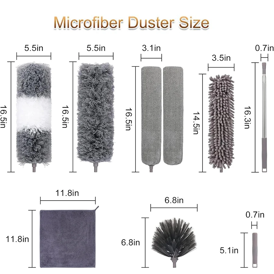 Duster Brush cleaning duster retractable duster microfiber duster brush telescopic duster brush microfiber dust brush telescopic dust brush telescopic dust remover Microfiber Duster Extendable Gap Dust Tools Retractable Car Cleaning Brush Household Ceiling Cleaning Tools