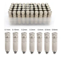 100pcs 3/16 Thread High Pressure Mist Nozzle with Filter Anti Drip Fogging Sprinkler Garden Agriculture Cooling Humidfy Fittings 2