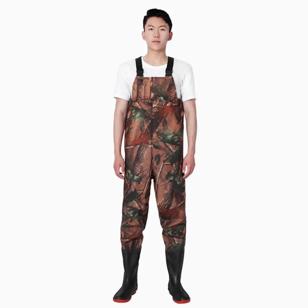 Fashion Adjustable Fishing Waders-Waterproof Fishing Pants with Bootfoot Shoes Outdoors Man Water Accessories,Pattern