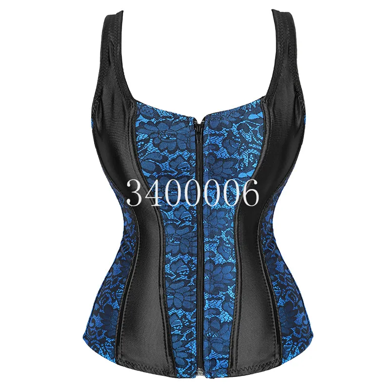 Corset Top Womens Shoulder Straps Bustier Overbust Exotic Corselet Sexy Lingerie Brocade Plus Size Costumes Fashion Halloween